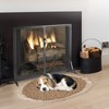 VEVOR Fireplace Screen 1 Panel with Door, Sturdy Iron Mesh Fireplace Screen, 39"(L) x31.6"(H) Spark Guard Cover, Simple Installation, Black - 2 of 4