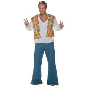 Underwraps Costumes Adult Flower Hippie Vest Costume - Large/X Large - Yellow - 1 of 1