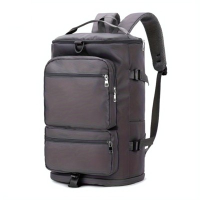 VisioGear Backpacks, Large Capacity Bag with Shoe Compartment, Backpacks with Adjustable Shoulder Strap for Travel, Black, 17.32”*13.39“*1.57”