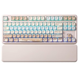 MaseiKar B87 Wireless Mechanical Keyboard,QMK/VIA Programmable,TKL Layout 87 Keys,BT/2.4G/USB-C,Hot Swap Gasket Mount RGB Backlit - 1 of 4