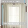 HLC.ME Sheer Voile Transparent Window Treatment Rod Pocket Curtain Panels - Set of 2 - 2 of 4