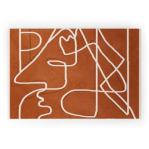 Nadja Modern Abstract Shapes 1 Small Welcome Mat - society6