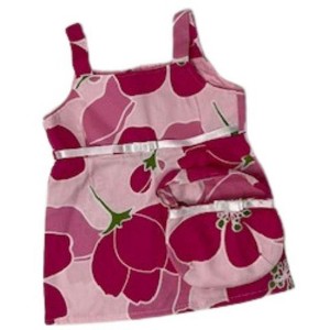 Doll Clothes Superstore Pink Flower Sundress With Purse Fits Large Baby Dolls And Stuffed Animals - 1 of 4