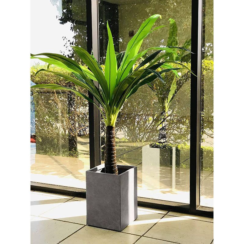 19&#34; Kante Lightweight Durable Modern Tall Square Outdoor Planter Weathered Concrete Gray - Rosemead Home &#38; Garden, Inc., 5 of 10