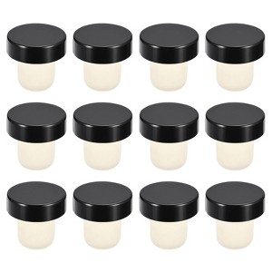 Unique Bargains Rubber Aluminum T-shaped Reusable Sealing Wine Bottle Stopper 12 Pcs - 1 of 4