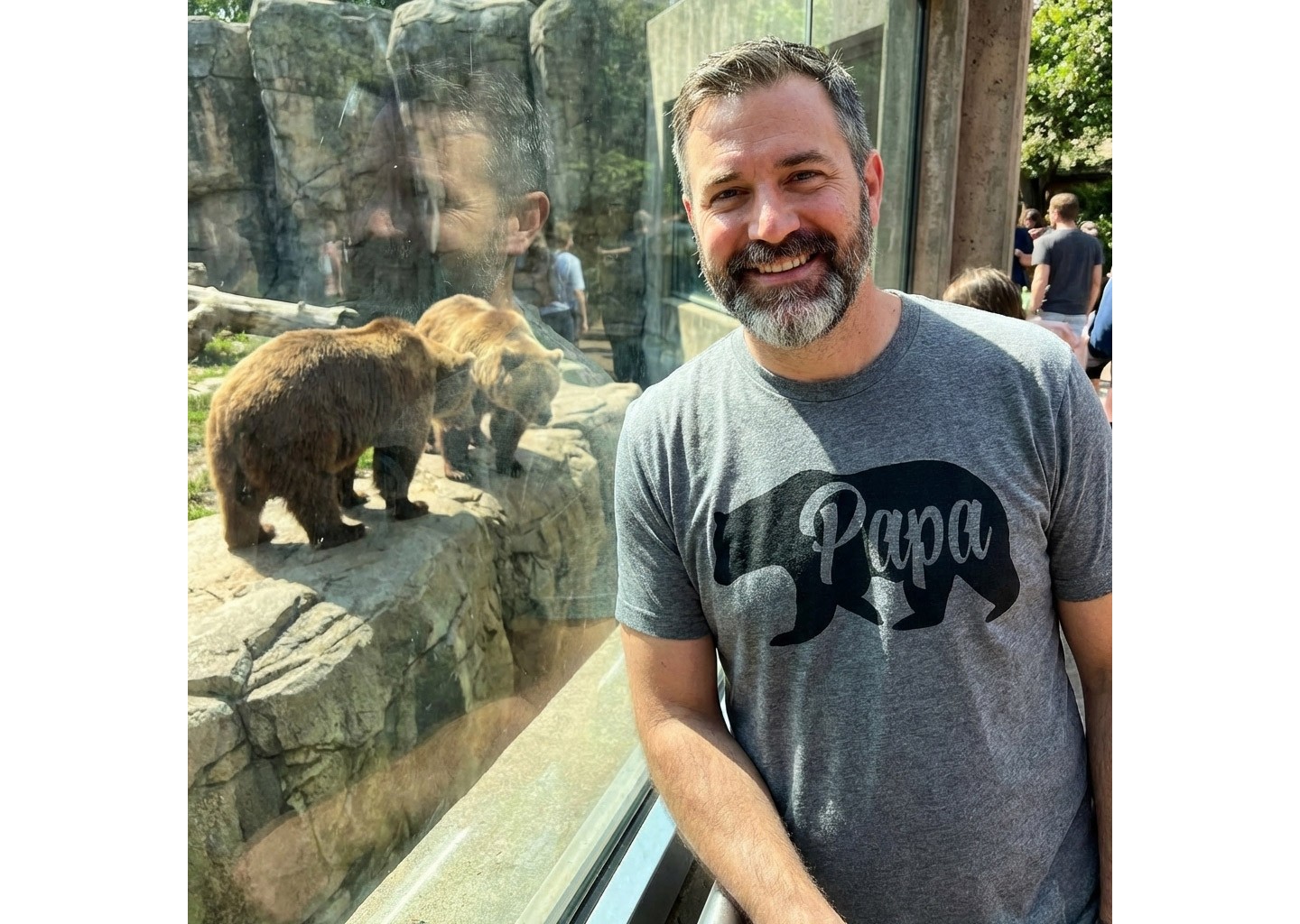 Мужские футболки Crazy Dog T-Shirts, Inc. Papa Bear Funny Shirts for Dads Gift Idea Humor Novelty Tees Family T, цвет: Тёмный серый — фото 4