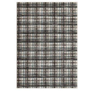 Indoor Modern Geometric Checkered Non Slip Area Rugs, Low Pile Non Slip Floor Carpet for Home Office - 1 of 4