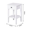 MAYEERTY End Table with Storage for Living Room, White - 3 of 4