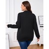 Plus Size Women's Knit Cardigan Sweater, Long Open Front Draper Pocket Shawl Collar Coat for Fall Winter - 4 of 4