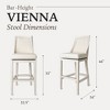 Maven Lane Vienna High Back Fabric Bar Height Bar Stool - 4 of 4
