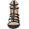 Allegra K Women's Cage Strappy Back Zipper Gladiators Chunky Heels Sandals - 2 of 4