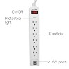 Digital Energy® 6-Outlet Surge Protector Power Strip with 2 USB Ports - 2 of 4