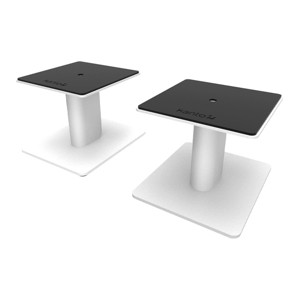 Kanto SP6HD 6" Universal Desktop Speaker Stands with Rotating Top Plates and Cable Management - Pair (White) - 1 of 4