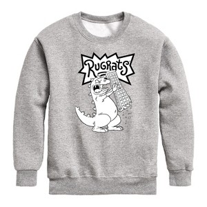 Boys' - Rugrats - Reptar Tokyo Graphic Long Sleeve Fleece Sweatshirt - 1 of 4