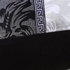 PiccoCasa Polyester Bed Sofa Decorative Pillow Cover Black Silver 18" x 18" 1 Pc - 3 of 4