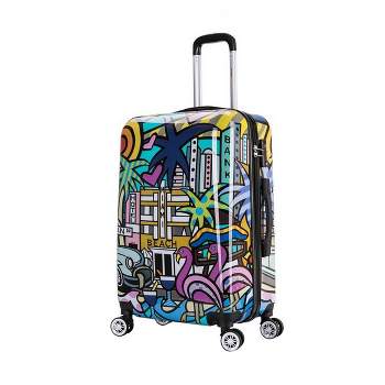 InUSA Lightweight Hardside Medium Checked Spinner Suitcase - Miami