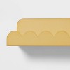 Metal Luxe Kids' Wall Shelf Gold - Pillowfort™: Scalloped Floating Iron Wall Organizer, 24" Wide - 4 of 4