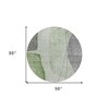 Olive Green And Gray Abstract Washable Indoor Outdoor Area Rug - 3 of 4