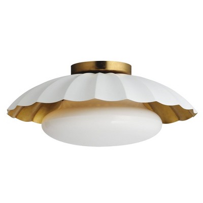 Maxim Lighting Primrose 1 - Light Flush Mount in  Matte White/Gold Leaf
