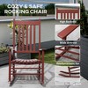 Outdoor Rocking Chair, Patio Rocking Chair with Smooth Curves, High Density Wooden Rockers for Lawn Garden Porch, Supports Up to 350lbs - 4 of 4