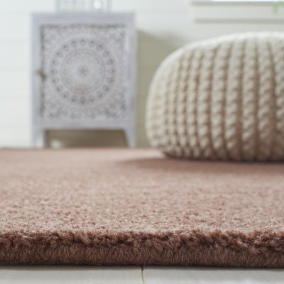 Handmade Tufted Black Shag Wool Round Rug - Easy Care 72"