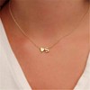 Initial Heart Necklace Stainless Steel Tiny Heart Letter Necklace Personalized Monogram Name Necklace for Women - 3 of 4