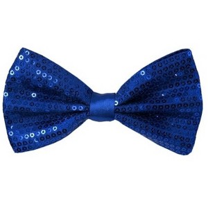 Men's Solid Color 3 W And 5 L Inch Pre-Tied adjustable Sequin Bow Ties - 1 of 3