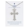 Anna-Kaci Silver Tone Crystal Rhinestone Cross Patonce Necklace with Message Card & Envelope Jewelry Gift - 2 of 4