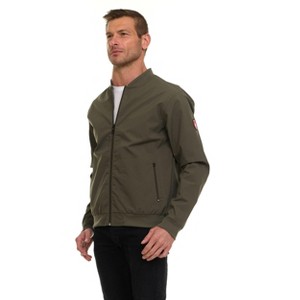 Canada Weather Gear Men’s Water Resistant Microfiber Bomber Jacket – Lightweight Zip-Up Windbreaker with Sleeve Pocket - 1 of 4
