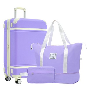 Kumasinova 24/28"Luggage Sets 3 Pcs Suitcases with Spinner Wheels,ABS Hard Case Luggage with TSA Lock,Airline-Approved Durable Luggage - 1 of 4