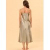 cheibear Women's Spaghetti Strap Nightdress Cami Satin Pajama Dress - 3 of 4