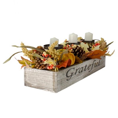 Northlight Sunflower Candle Holder Centerpiece - Thumbnail 2