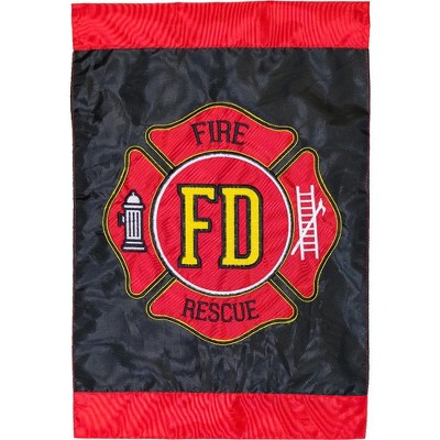 Briarwood Lane Everyday Garden Flag x For Outdoor Fire Department Applique & Embroidered Garden Flag Flags For Outside