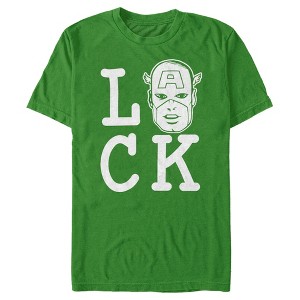 Men's Marvel St. Patrick's Day Captain America Luck T-Shirt - 1 of 4
