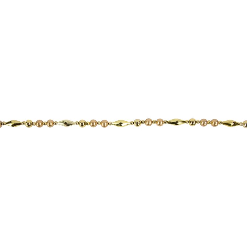 Northlight 9' Shiny and Matte Gold Beaded Christmas Garland, Unlit, 5 of 7
