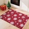 Christmas Washable Area Rug, Non Slip Soft Snowflake Carpet, Low Pile Stain Resistant Bedroom Rug for Living Room, Nursery, Dining - 2 of 4