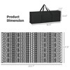 Airsurfer 9'x18' Black and White Outdoor Rug Stylish Waterproof Camping Rug Picnic Blanket, Camping Mat for Outdoor Adventures, for Camping Comfort - 3 of 4