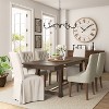 Set of 2 Hayes Slipcover Dining Chair Ivory - Finch: Polyester Upholstery, Wood Frame, Removable Cover, Modern Style - 4 of 4