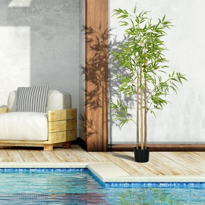 NicBex Artificial Tree Faux Decorative Plants 6FT Artificial Bamboo Tree, Room Decor for  Living Room, Foyer