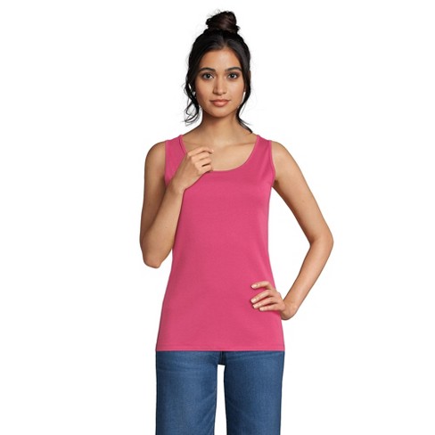 Lands' End Women's Petite Cotton Tank Top - X-small - Washed Mulberry :  Target