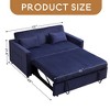 Futon Sofa Bed,3-in-1 Multi-Functional Corduroy Sleeper Couch Pull-Out Bed,Adjustable Backrest and Pillows - Leovsnove - 4 of 4