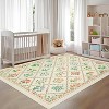 Washable Non-Slip Runner Rug - Floral Farmhouse Kitchen/Bath Mat, Stain-Resistant for Entryway, Bedroom, Laundry, Hallway - 2 of 4