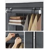 SONGMICS Portable Closet Clothes Storage Organizer with 6 Shelves 1 Clothes Hanging Rail Non-Woven Fabric Closet - 4 of 4