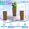 TOAOTBNBO Tall Planters Set of 2, Durable Planter with Drainage Holes and Bottom Tray, Large Plants Pots for Garden and Patio - 4 of 4