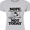 Women's - Peanuts - Joe Cool Nope Not Today Fitted Graphic T-Shirt - 2 of 4