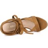 Allegra K Women's Open Toe Front Crisscross Chunky Heel Lace Ups Sandals - 4 of 4