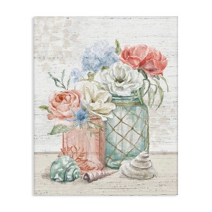 Stupell Industries Relaxed Nautical Jar Bouquets, 16" x 20" - 1 of 4