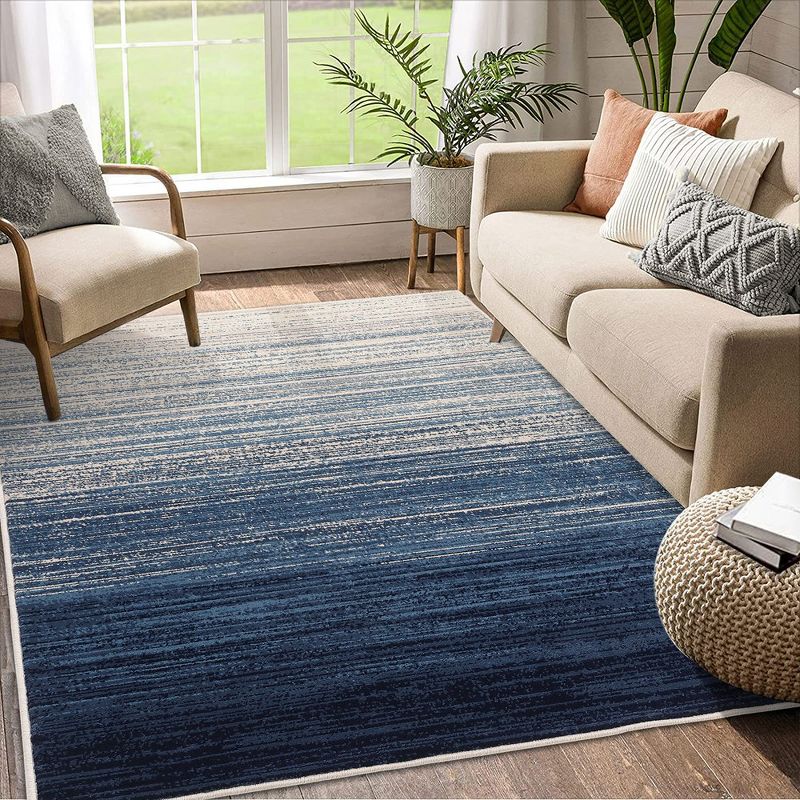 Area Rug Modern Ombre Rug Contemporary Gradient Throw Carpet for Bedroom Solid Accent Rug Non-Shedding Living Room Rug, 3 of 9