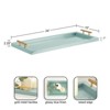 Kate and Laurel Halsey Wood Rectangle Decorative Tray, 10x24, Blue - 2 of 4