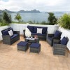 Mshliw 7-Piece PE Rattan Outdoor Furniture Set – 9-Seater Patio Sofa, Machine-Washable Cushions for Garden, Patio, Porch - 4 of 4